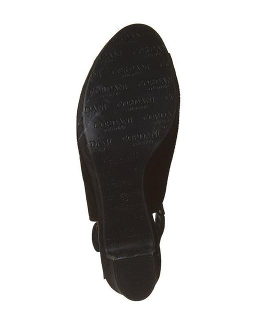 Cordani Black Tess Slingback Platform Sandal
