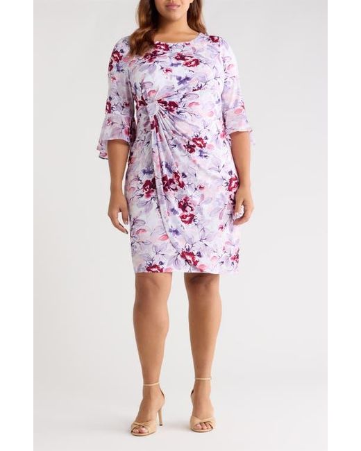 connected apparel purple dress Connected Apparel Womens Tiered Ribbed Sheath Dress Purple 16