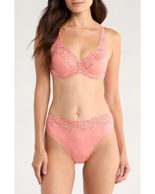 Hunkemöller Pink Diva Embroidered Mesh Underwire Bra