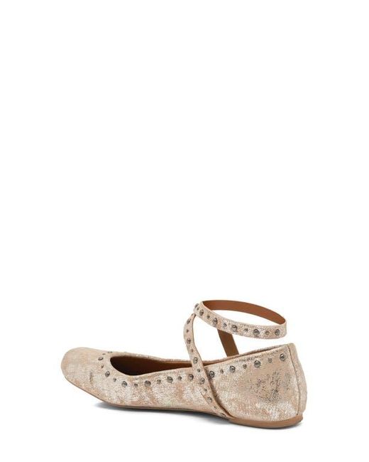 Free People Metallic Grace Ankle Strap Ballet Flat