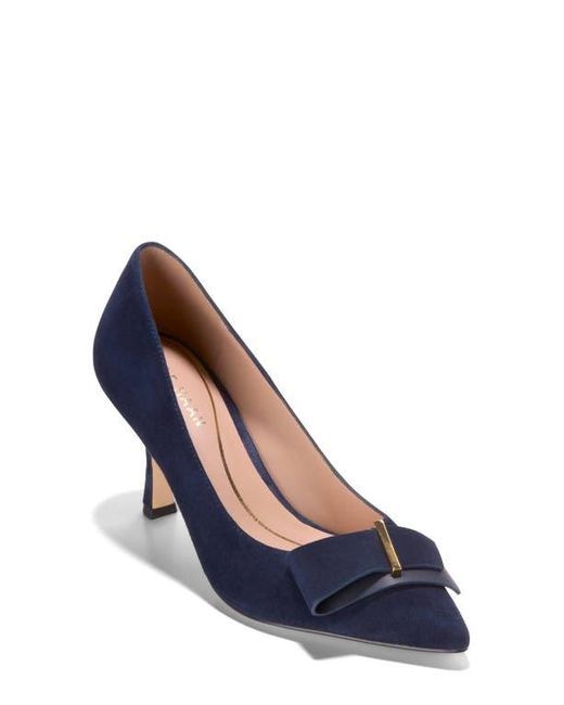 Cole Haan Blue Felicia Bow Pointed Toe Pump