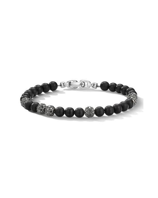 David Yurman Black Spiritual Beads Bracelet for men