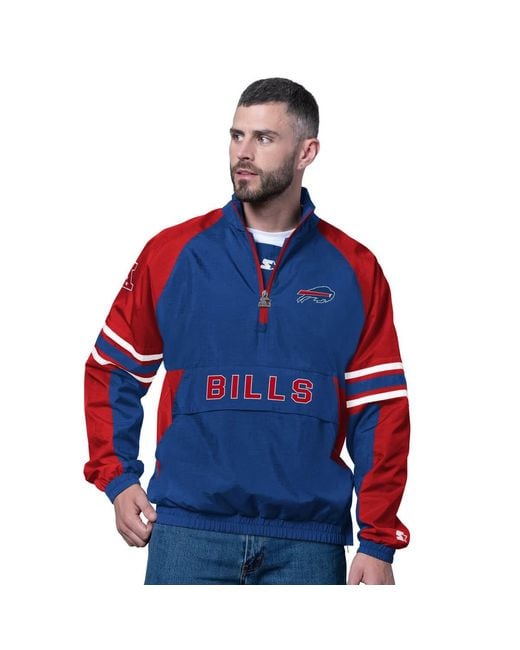 Starter Red Buffalo Bills Prospect Half-Zip Pullover for men