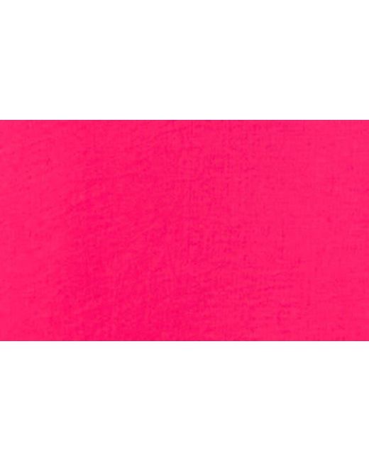 Cece Pink Tie Belt Button-up Twill Midi Dress