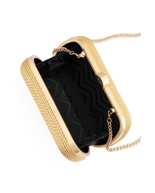 Olga Berg Metallic Martina Rope Clutch