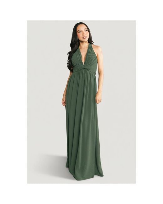 baltic born green dress Women Maxi Sage Medium Velvet Pleated Wrap Wedding Guest Dark green vine Baltic Born Meghan Velvet Wrap
