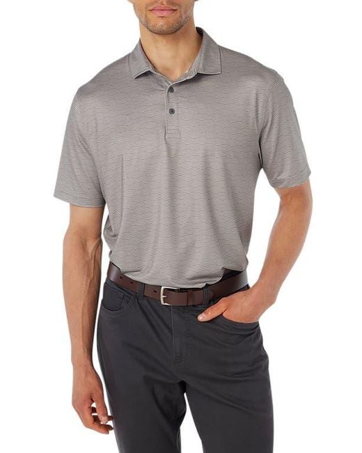 Fair Harbor Gray Compass Performance Polo for men