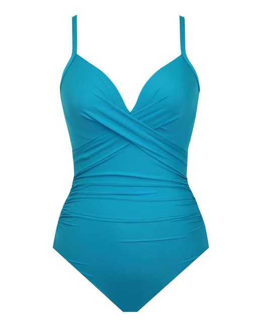 Miraclesuit Blue Miraclesuit Captivate Rock Solid Strappy One-piece Swimsuit