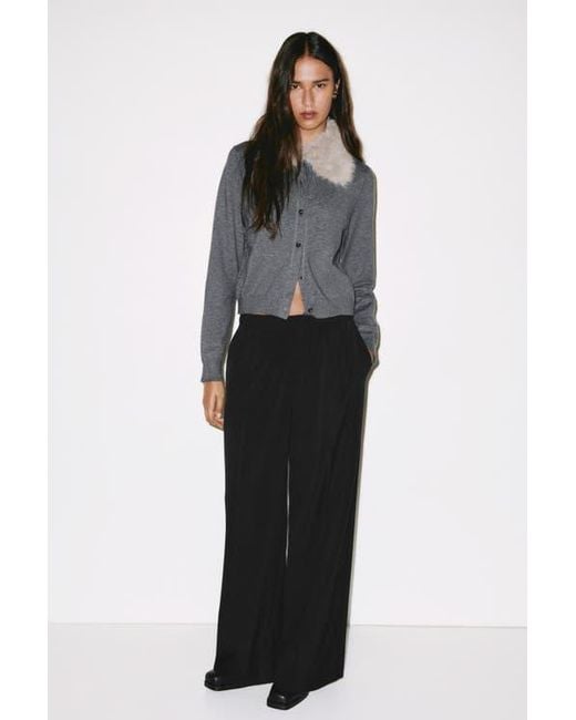 H&M Black Collared Cardigan
