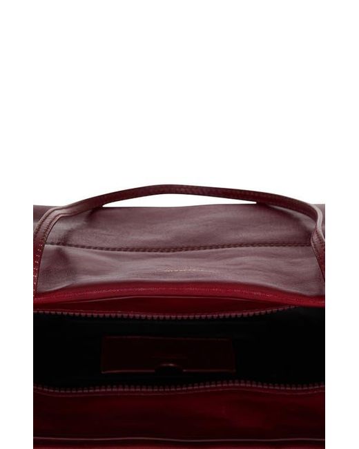 Balmain Purple Small Track Zips Calfskin Tote Bag