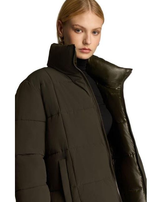 Alpenhaus Brown Winekka 2-In-1 Reversible Puffer With Oversized Removable Scarf