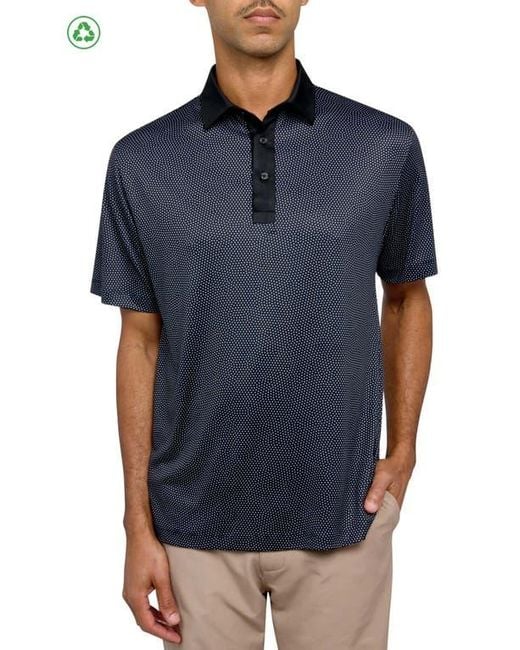 Con.struct Blue Dot Print Performance Golf Polo for men