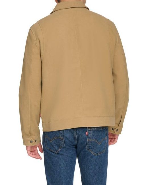 Levi's Natural Mens Faux Leather Laydown Collar Racer Jacket for men