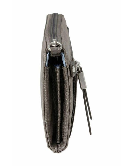 Baggallini Gray Zip Around Rfid Wallet Wristlet
