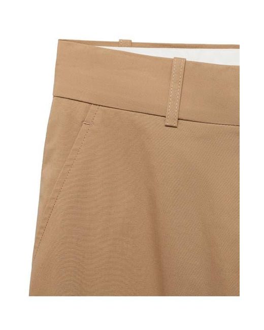 Mango Natural Stretch Cotton Wide Leg Pants
