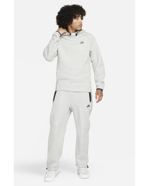 Nike Tech Fleece Pullover Hoodie in White for Men | Lyst