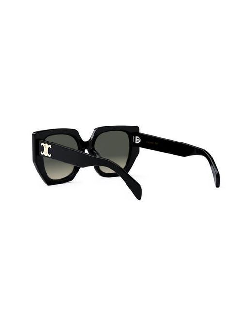 Céline Black Triomphe 55mm Gradient Butterfly Sunglasses