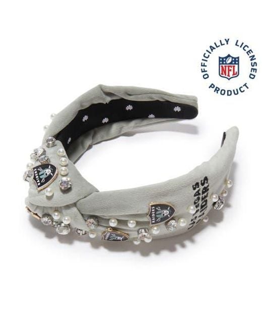 Lele Sadoughi Metallic Las Vegas Raiders Embellished Knotted Headband