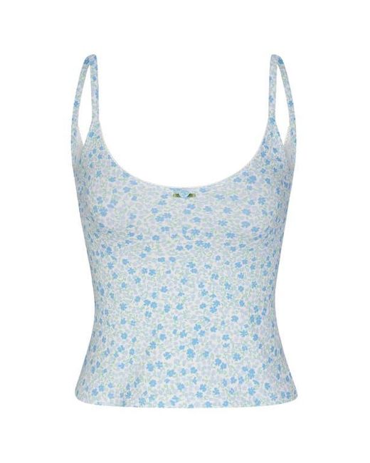 RAT BOI Blue Scoop Back Cami