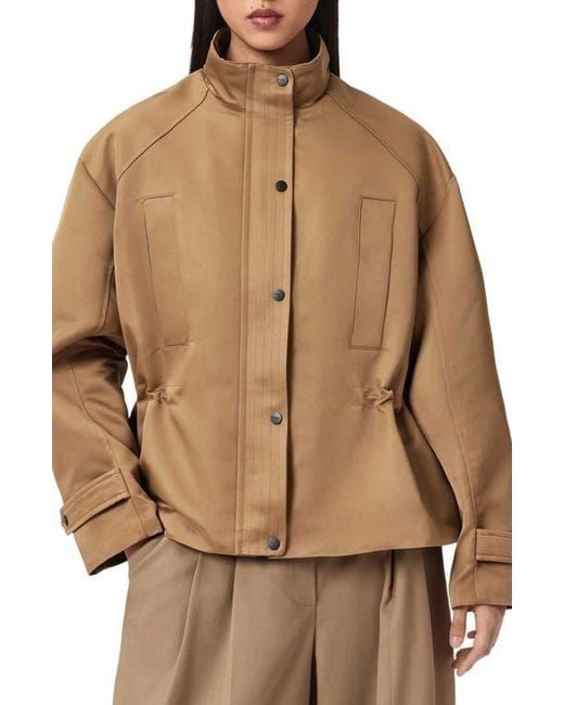 AllSaints Brown Oversize Luellah Jacket