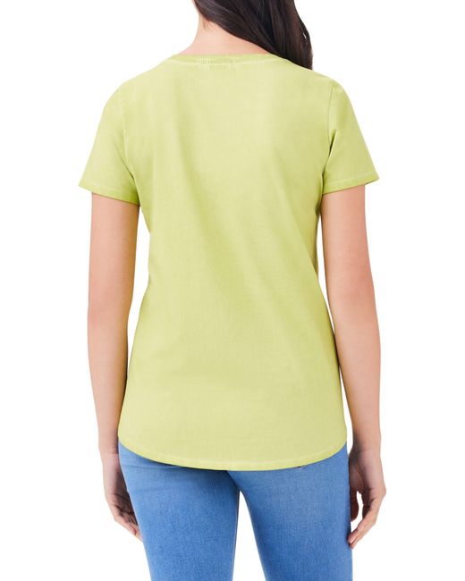 NZT by NIC+ZOE Yellow Nzt By Nic+zoe Stretch Cotton Shirttail Hem T-shirt