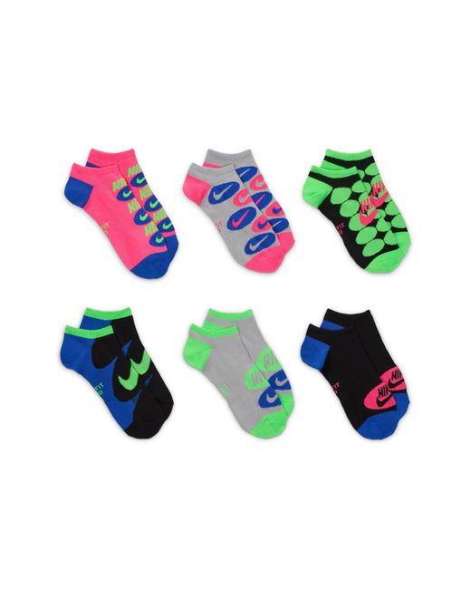 Nike Blue Dri-fit Ankle Socks - Pack Of 6