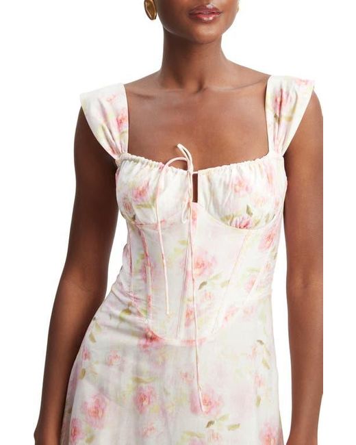 strapless open back dress Bardot Size XS purple & orange Polyester Halter Neck Corset Swirl Mini Dress  — Labels Resale Boutique main image 1
