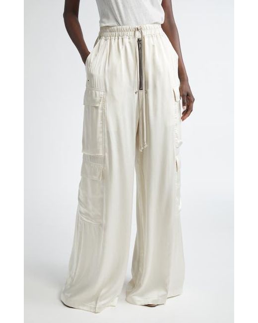 パンツ Rick Owens Full-Length Charmeuse Cargobelas Pants Rick Owens Cargobelas Charmeuse Cargo Pants in White | Lyst