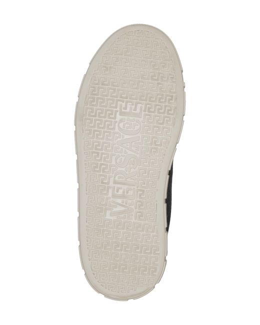 Versace White Barroco Greca Jacquard Low Top Sneaker