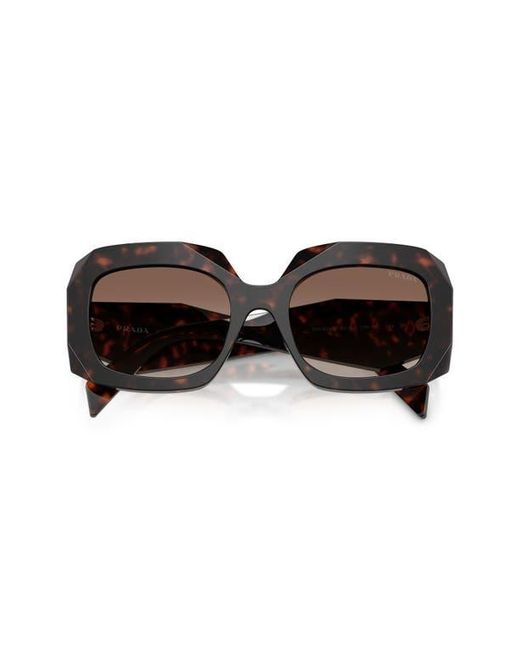 Prada Brown 55Mm Square Sunglasses