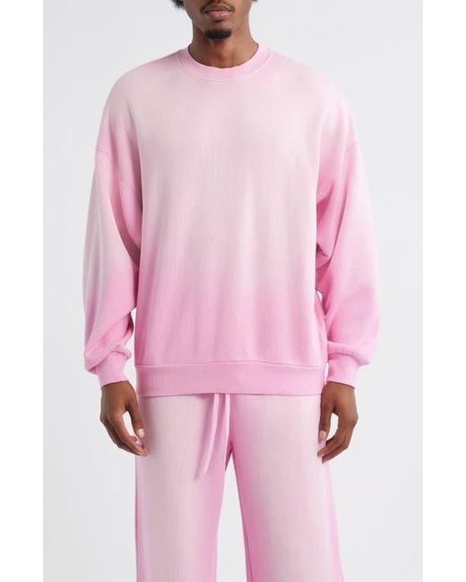 Elwood Pink Core Oversize Crewneck Sweatshirt for men
