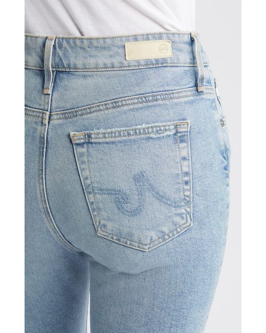 AG Jeans Blue Farrah High Waist Crop Bootcut Jeans