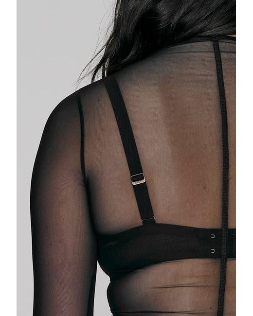 CUUP Black The Mockneck Top
