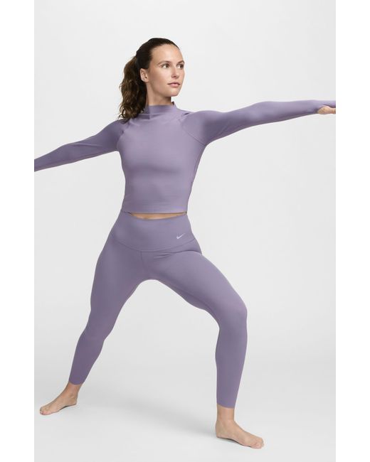 Nike Purple Zenvy Dri-fit Long Sleeve Top
