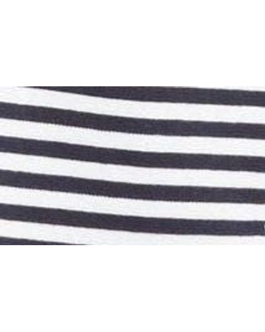 Caslon Blue Caslon(r) Stripe Relaxed Fit Cotton Knit Blazer