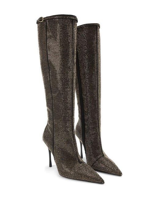Kurt Geiger Brown Mayfair Pointed Toe Knee High Boot