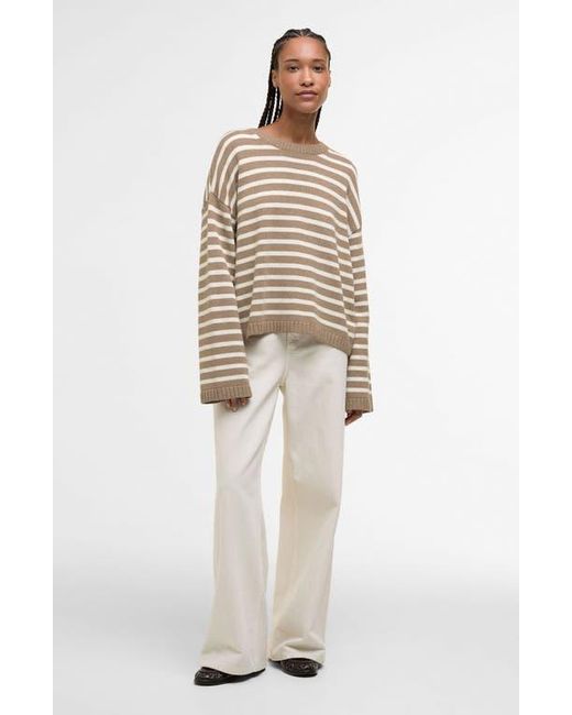 Barbour Natural Rosie Stripe Cotton & Cashmere Sweater