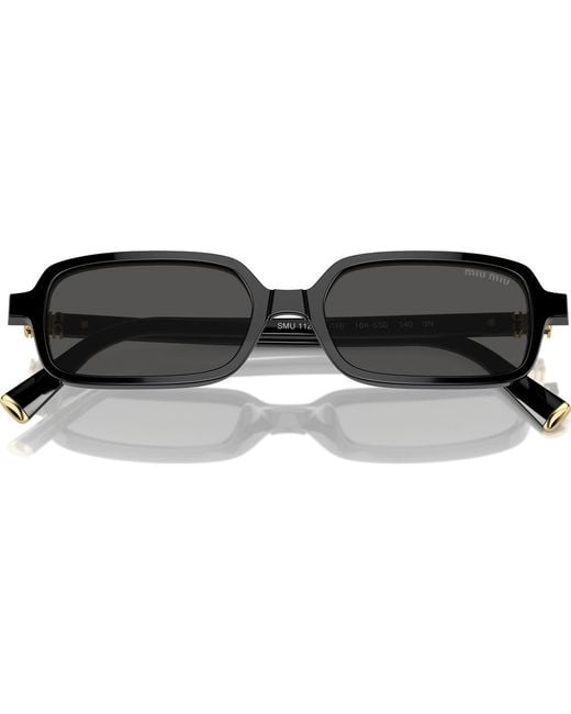 Miu Miu Black 51Mm Rectangular Sunglasses