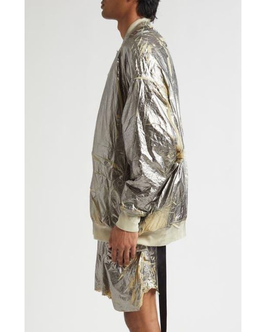 Rick Owens Men's Jumbo Peter Flight Metallic Jacket