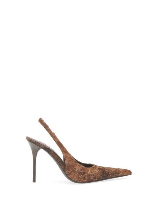 Jeffrey Campbell Brown You Wish Genuine Calf Hair Pointed Toe Pump