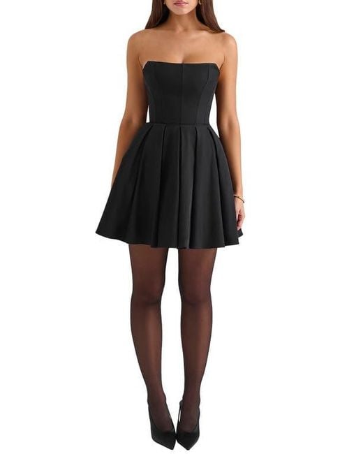House Of Cb Emmanuela Strapless Fit & Flare Cocktail Dress in Black | Lyst House Of Cb Emmanuela Strapless Fit & Flare Cocktail Dress in Black | Lyst