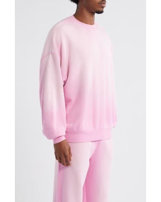 Elwood Pink Core Oversize Crewneck Sweatshirt for men
