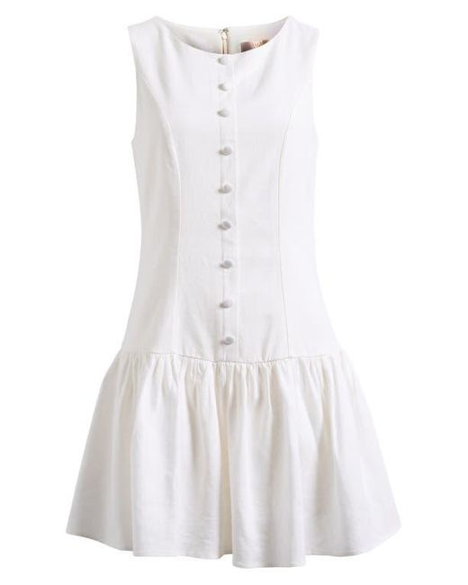 Wayf White Martini Linen Blend Minidress