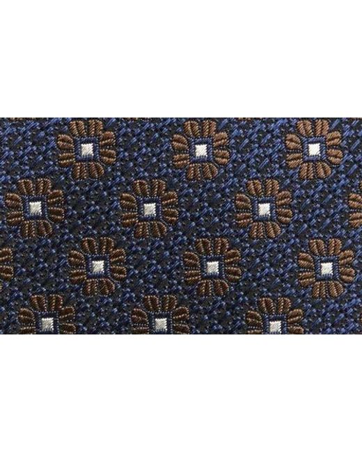 Zegna Black Floral Silk Jacquard Tie for men
