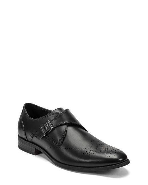 Kenneth Cole Black Cheer One Buckle Monk Shoe for men