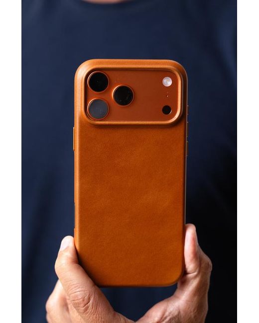 Bluebonnet Orange The Minimalist Iphone 17 Pro Max Leather Magsafe Case