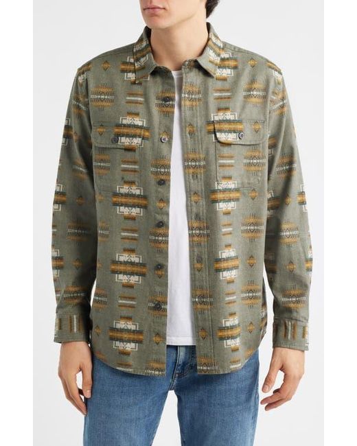 Pendleton Green Tanner Twill Button-Up Shirt for men