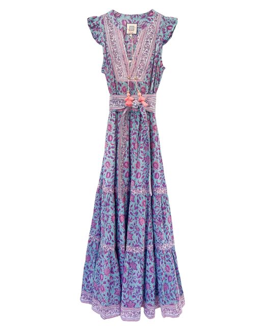 Alicia Bell Purple Hope Cotton Cover-up Maxi Dress