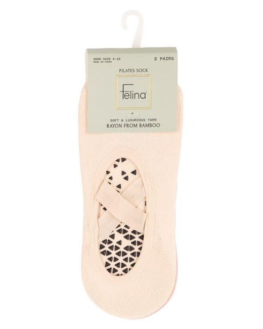 Felina Pink 2-Pack Pilates Socks