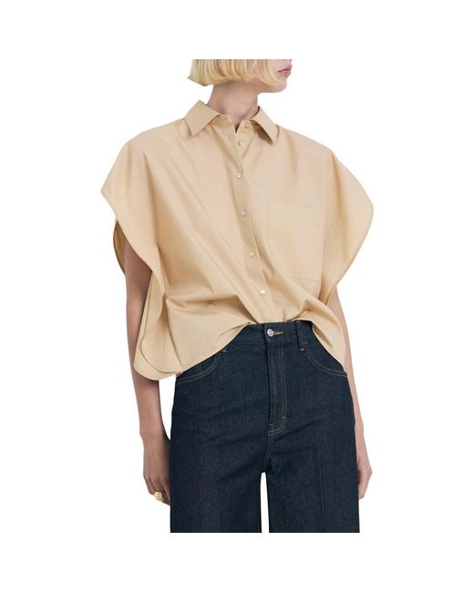 Mango Natural Oversize Button-Up Shirt